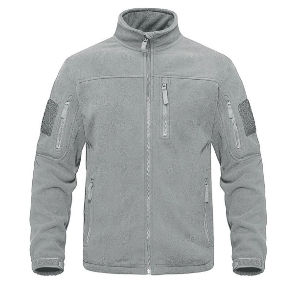 Chaqueta polar para hombre con bolsillos gris L