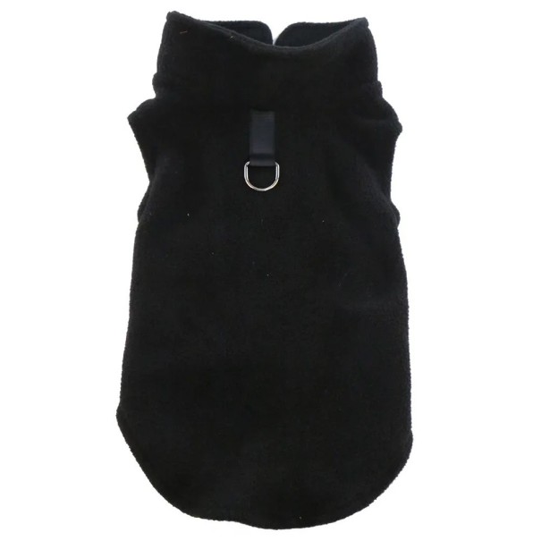 Chaqueta polar para perros, chaleco cálido y cómodo para perros, chaqueta polar de invierno para perros, ropa para perros para clima frío negro XS