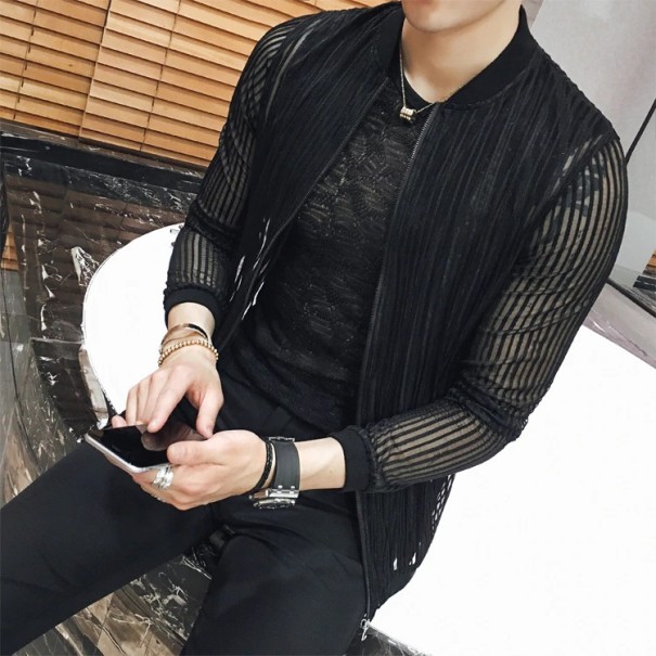 Chaqueta transparente para hombre J1455 negro S