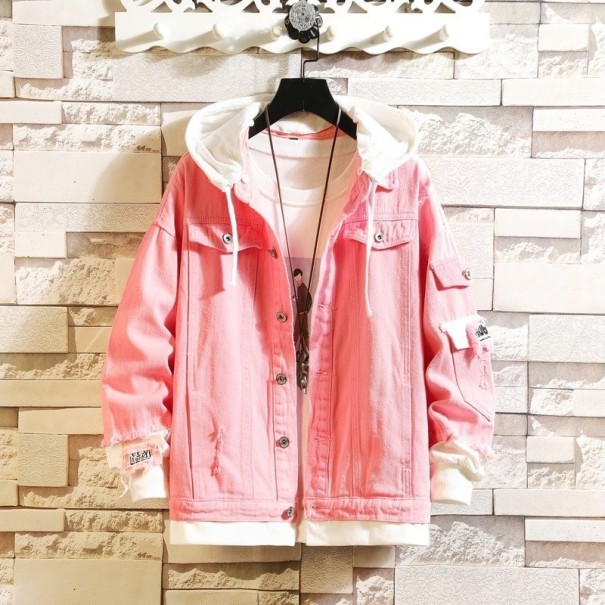 Chaqueta vaquera de hombre F1178 rosa M