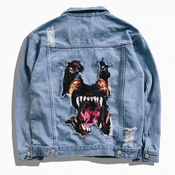 Chaqueta vaquera de mujer con perro M