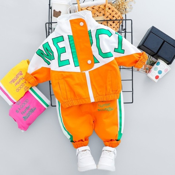 Chaqueta y pantalón infantil L1097 naranja 12-24 meses