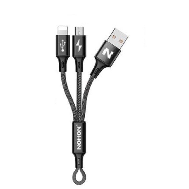 Charging USB Cable for Micro USB / Lightning K455 black