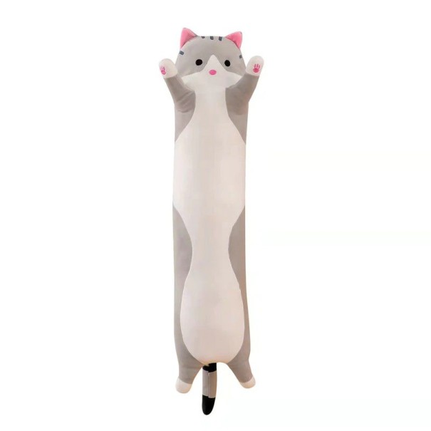 Chat en peluche 50 cm gris