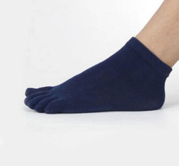 Chaussettes à doigts pour hommes bleu foncé