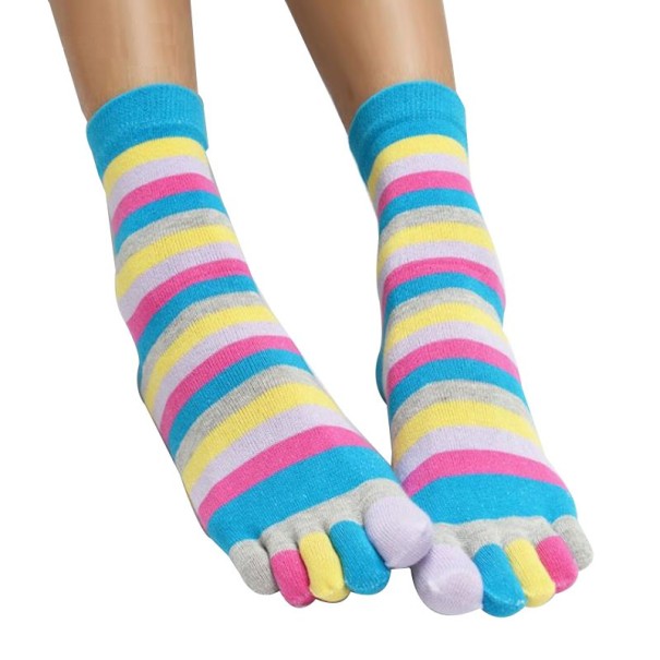 Chaussettes à doigts rayées 2