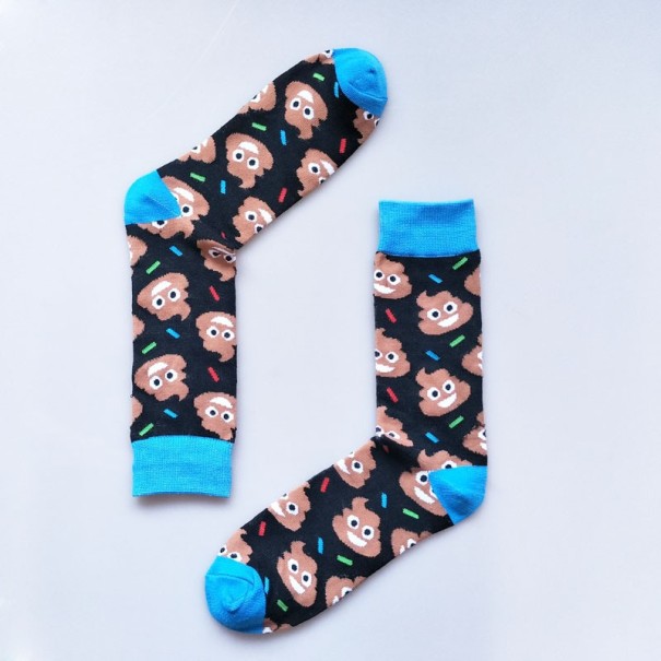 Chaussettes amusantes pour hommes bleu