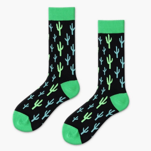Chaussettes avec des cactus noir