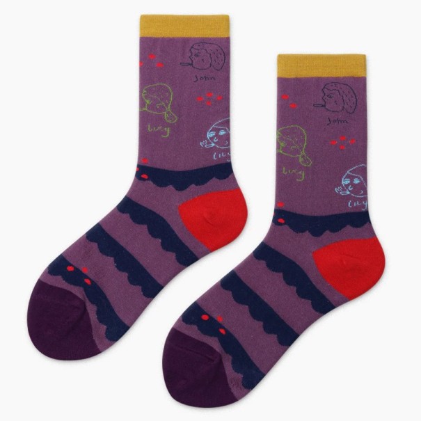Chaussettes avec différentes broderies 6