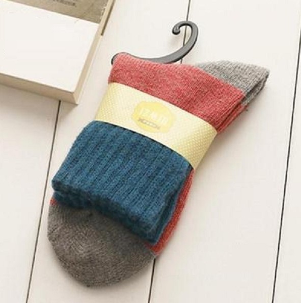 Chaussettes chaudes pour femmes bleu foncé