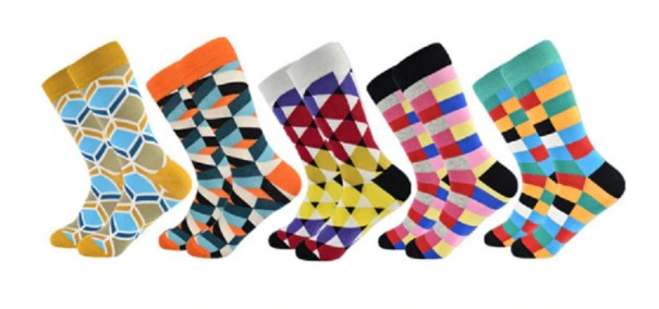 Chaussettes colorées pour hommes - 5 paires 5