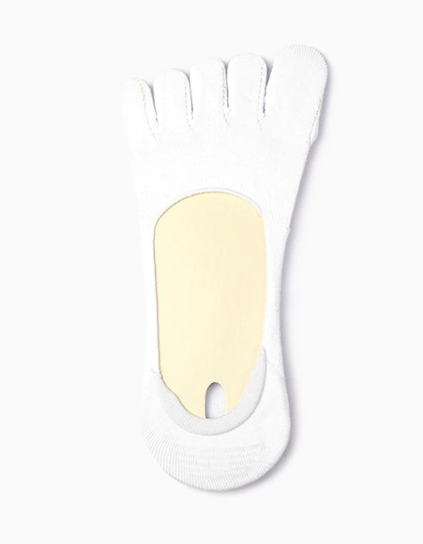 Chaussettes courtes à doigts pour hommes blanc