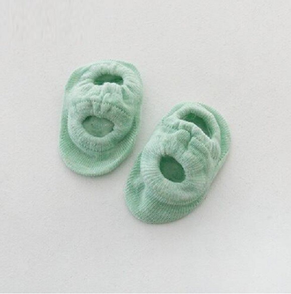 Chaussettes courtes pour enfants A1493 vert