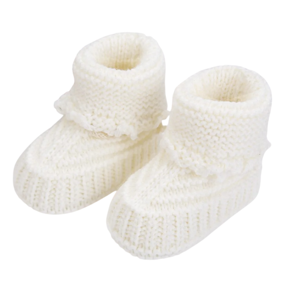 Chaussettes d'hiver pour bébés 0–12 mois Chaussettes unies en tricot pour bébés Coton Chaussettes chaudes unisexes pour nouveau-nés blanc