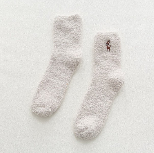 Chaussettes d'hiver pour femmes - Faon beige
