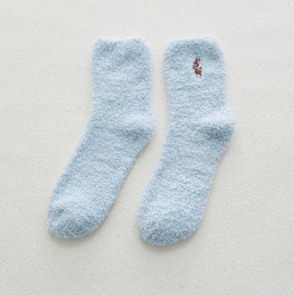 Chaussettes d'hiver pour femmes - Faon bleu