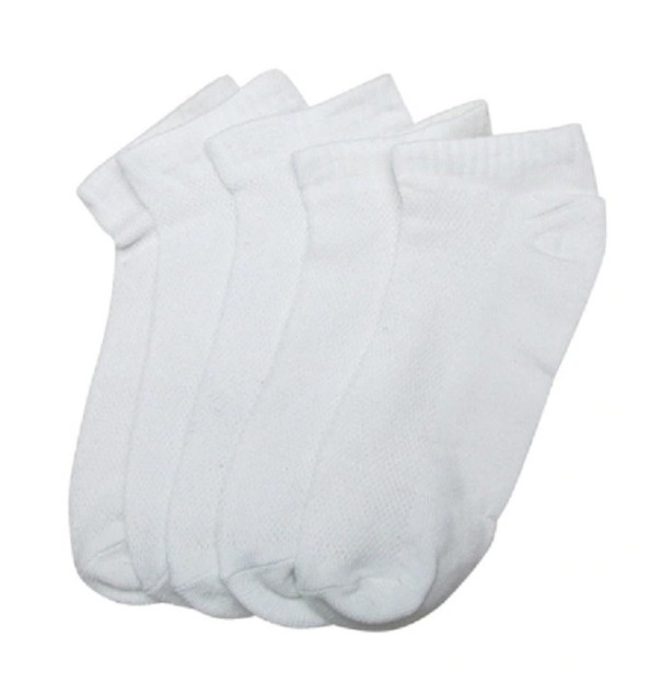 Chaussettes de cheville pour femmes - 5 paires blanc