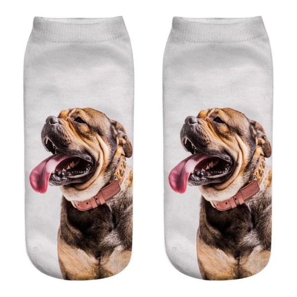 Chaussettes de cheville pour femmes avec chien A667 6