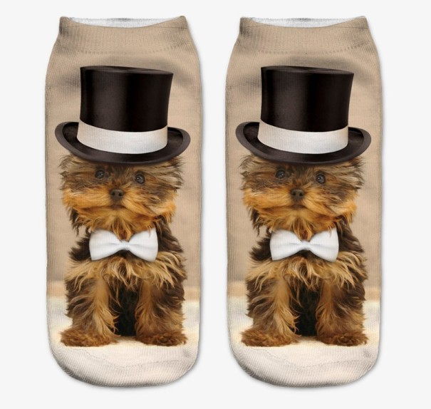 Chaussettes de cheville pour femmes avec des chiens 1