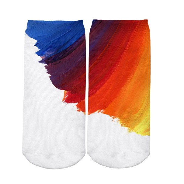 Chaussettes de cheville pour femmes avec imprimé A671 3