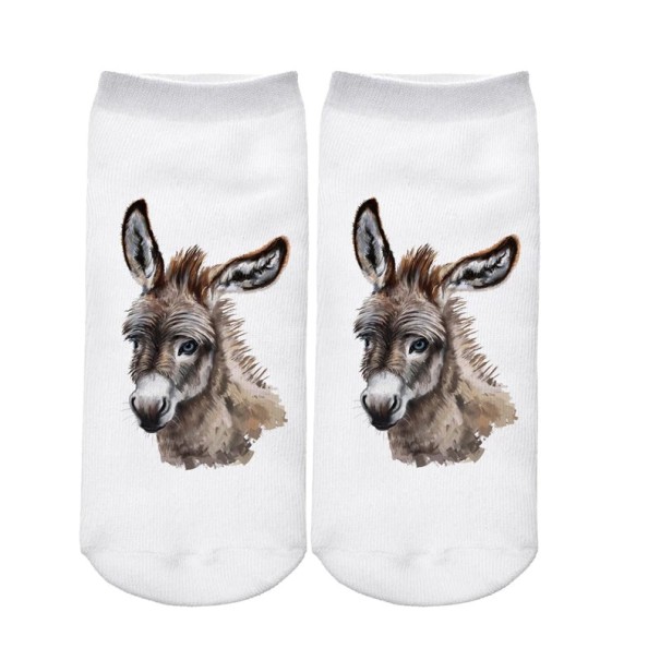 Chaussettes de cheville pour femmes avec imprimé A671 5