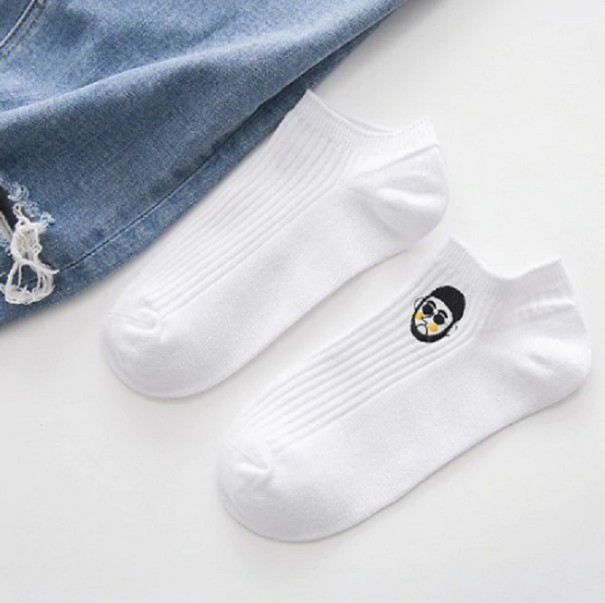 Chaussettes de cheville pour femmes White 1