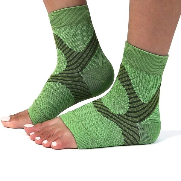 Chaussettes de compression à bout ouvert P3710 vert S/M