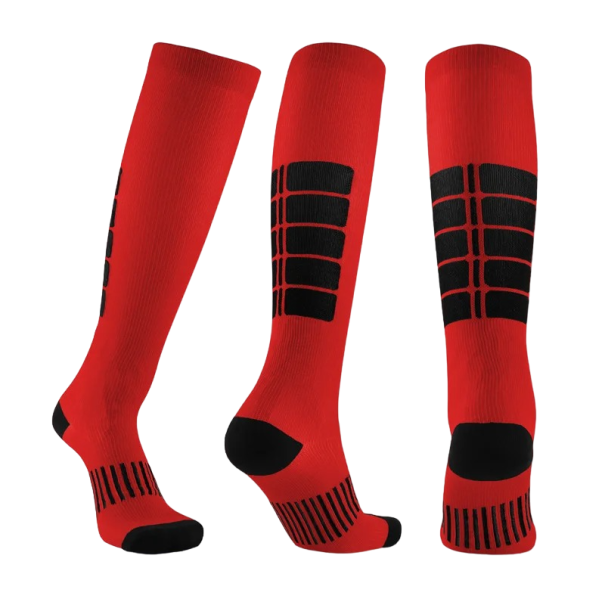 Chaussettes de compression contre les varices Chaussettes de compression en coton pour le sport Contre les varices rouge 35-41