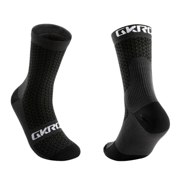 Chaussettes de compression sportives unisexes EUR 37-45 antidérapantes en nylon élastique à séchage rapide noir
