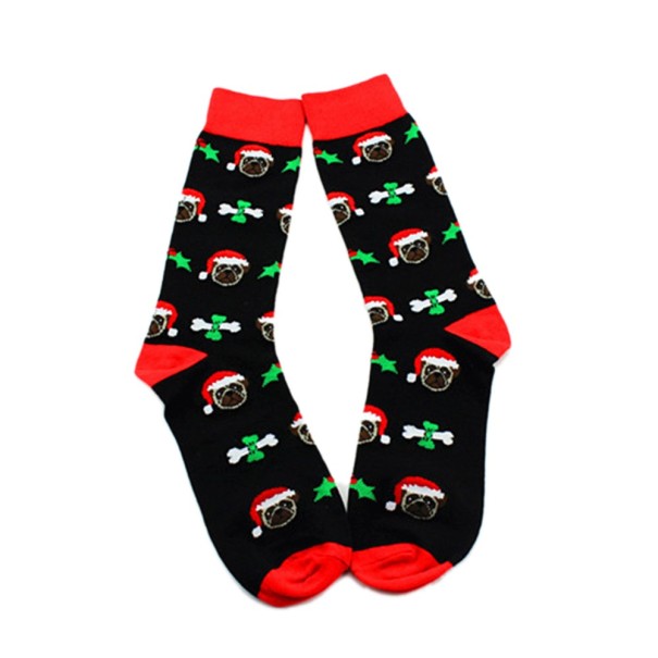 Chaussettes de Noël longues pour hommes rouge