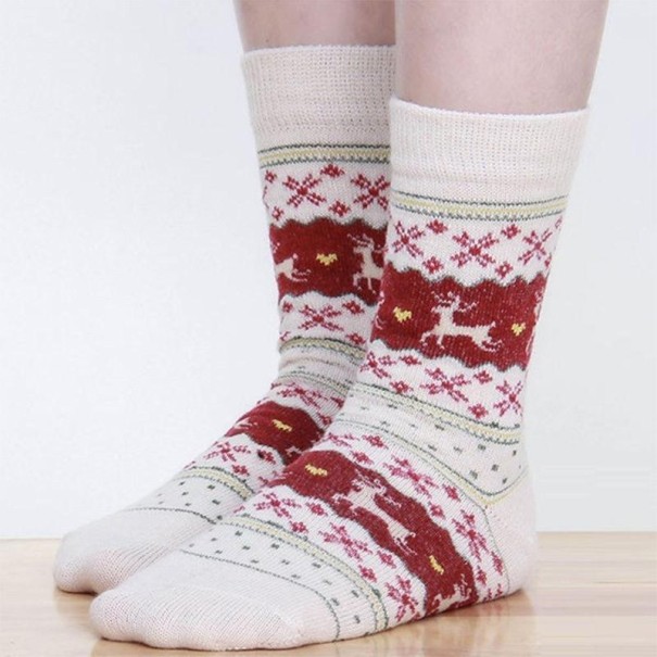 Chaussettes de Noël pour femmes A1948 blanc