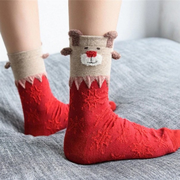 Chaussettes de Noël pour femmes avec un renne 1