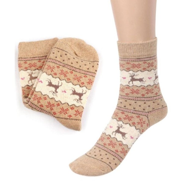 Chaussettes de Noël pour femmes kaki