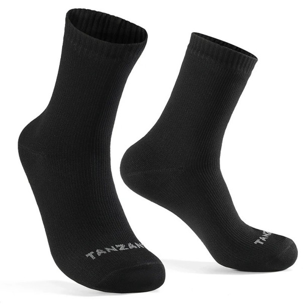 Chaussettes de ski longues pour hommes Chaussettes imperméables pour hommes Chaussettes chaudes pour l'hiver noir 47-49