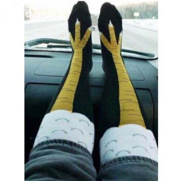 Chaussettes drôles pour femmes - Pattes de poulet 1