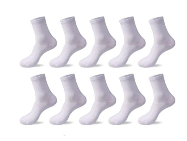 Chaussettes en coton pour hommes - 10 paires blanc