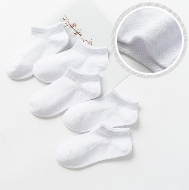 Chaussettes en filet pour filles - 5 paires blanc 4-6 ans