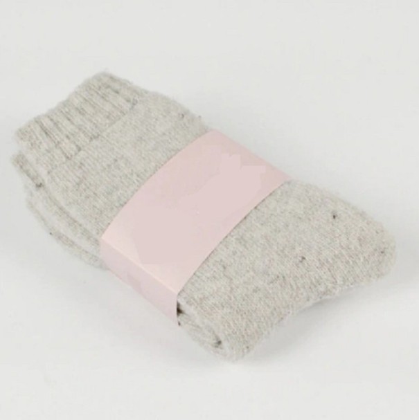 Chaussettes en laine pour femmes gris clair