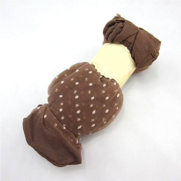 Chaussettes en nylon pour femmes - 10 paires marron