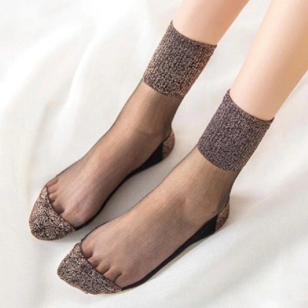 Chaussettes en nylon pour femmes café