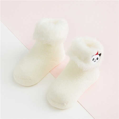 Chaussettes en peluche pour enfants A1492 blanc 18-24 mois
