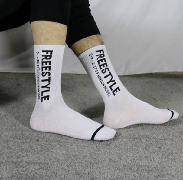 Chaussettes hautes blanc