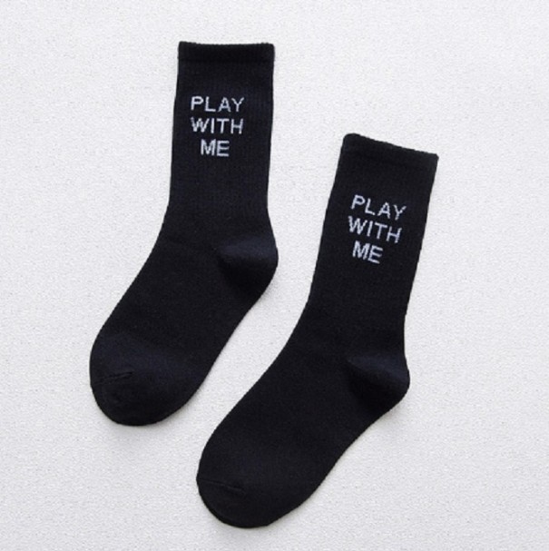 Chaussettes hautes pour femmes noir