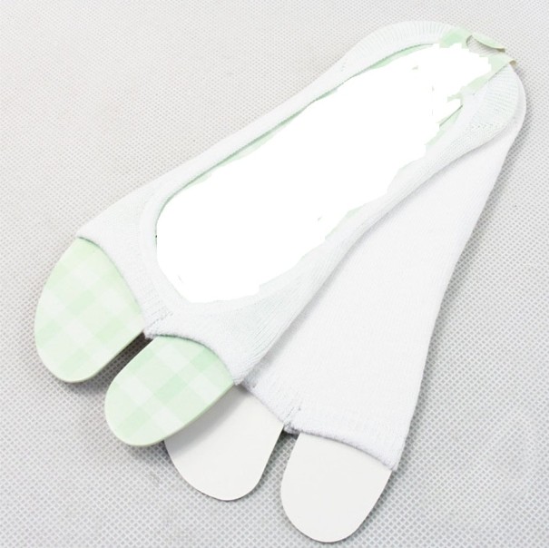 Chaussettes invisibles à bout ouvert blanc
