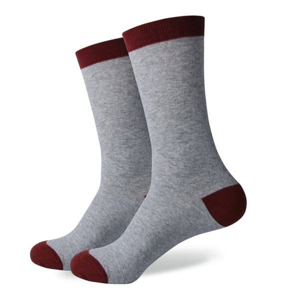 Chaussettes longues pour hommes bordeaux