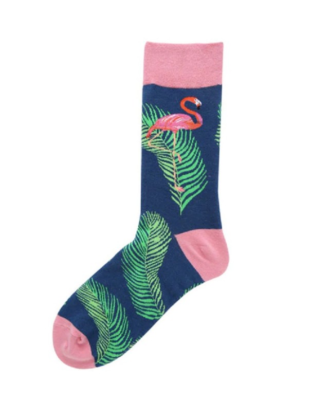 Chaussettes longues pour hommes - Flamants roses 1