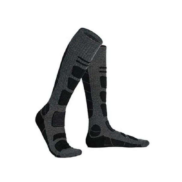 Chaussettes longues pour hommes pour l'hiver Chaussettes thermiques de ski Chaussettes de compression chaudes pour le ski taille 39-43 noir