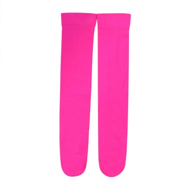 Chaussettes montantes colorées pour filles rose foncé
