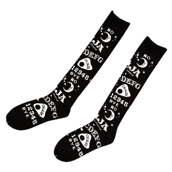 Chaussettes montantes pour femmes avec broderies 1