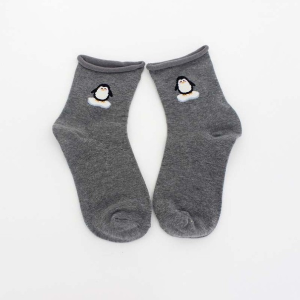 Chaussettes pour femmes avec des animaux gris